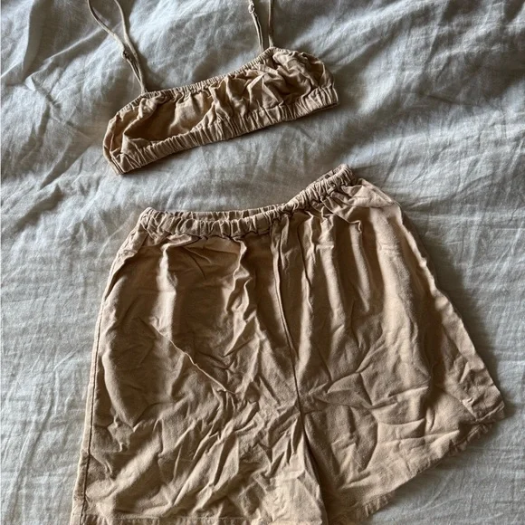 OZMA House Top and Loie Shorts in raw silk - Picture 3 of 6